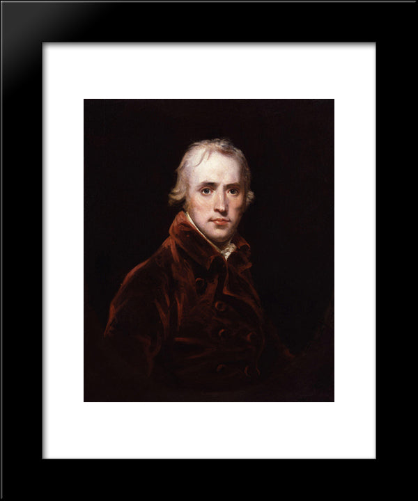 Self Portrait 20x24 Black Modern Wood Framed Art Print Poster by Hoppner, John