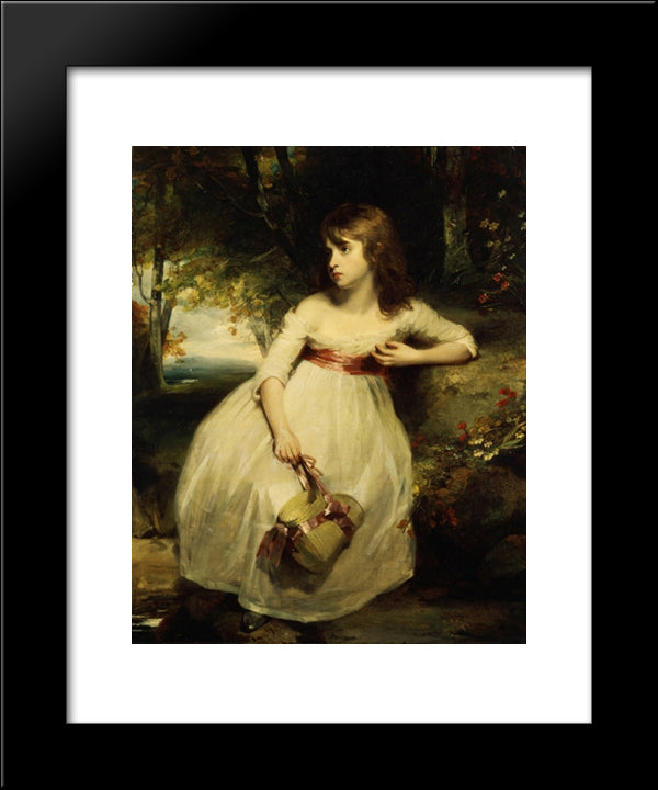 The Little Gardener 20x24 Black Modern Wood Framed Art Print Poster by Hoppner, John