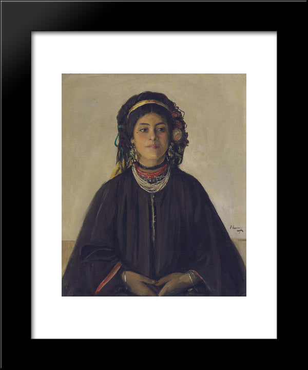 Aida, A Moorish Maid 20x24 Black Modern Wood Framed Art Print Poster by Lavery, John
