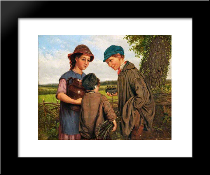 John Lee-Bird Nesting 20x24 Black Modern Wood Framed Art Print Poster by Lee, John