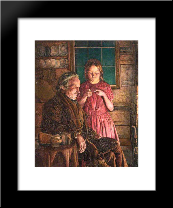 John Lee-Grandfather'S Comfort 20x24 Black Modern Wood Framed Art Print Poster by Lee, John