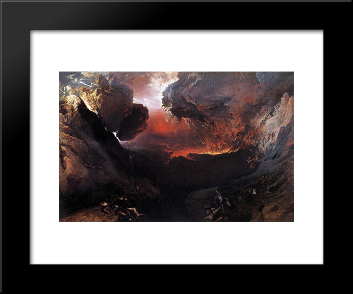 The Great Day Of His Wrath 20x24 Black Modern Wood Framed Art Print Poster by Martin, John