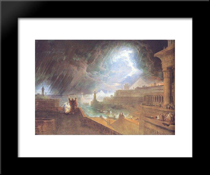 The Seventh Plague 20x24 Black Modern Wood Framed Art Print Poster by Martin, John