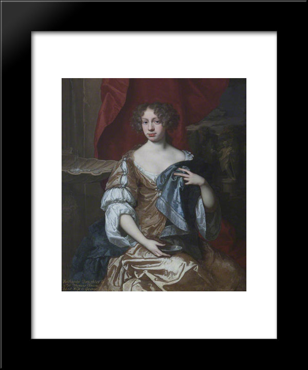 Catherine Vernon, Mrs George Vernon Of Sudbury 20x24 Black Modern Wood Framed Art Print Poster by Riley, John