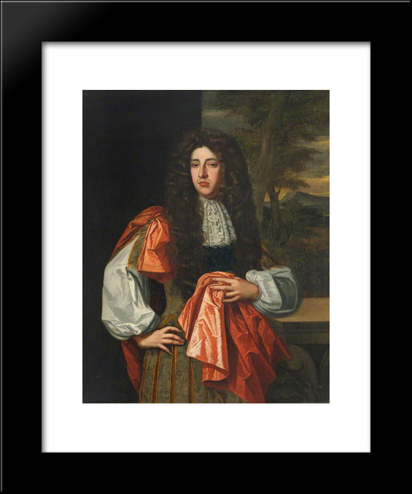 Charles Fanshawe, 4Th Viscount Fanshawe Of Dromore 20x24 Black Modern Wood Framed Art Print Poster by Riley, John
