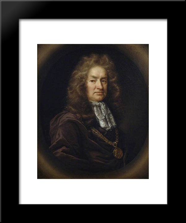 Elias Ashmole 20x24 Black Modern Wood Framed Art Print Poster by Riley, John