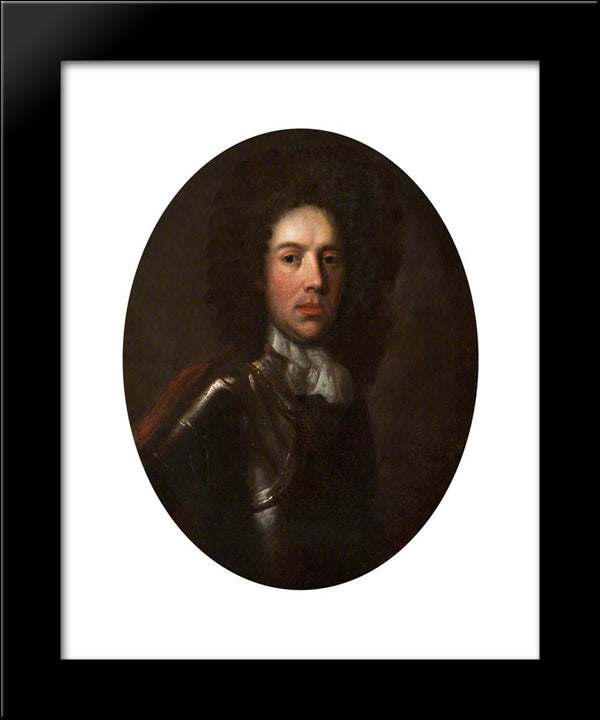 Portrait Of A Man In Armour 20x24 Black Modern Wood Framed Art Print Poster by Riley, John