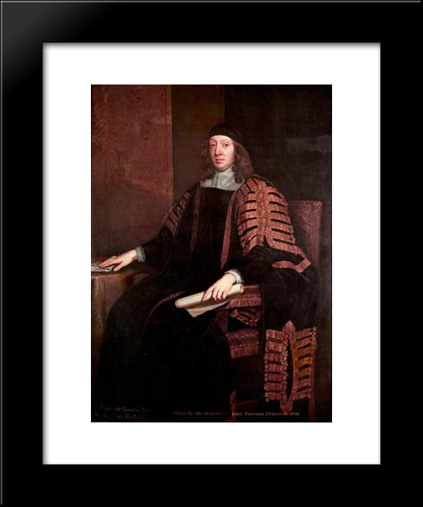 Sir Harbottle Grimston, Speaker 20x24 Black Modern Wood Framed Art Print Poster by Riley, John