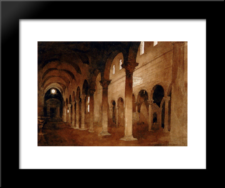 Interior Of San Frediano Lucca 20x24 Black Modern Wood Framed Art Print Poster by Ruskin, John