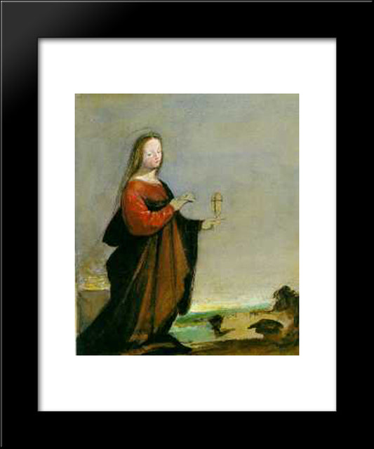 Mary Magdalene After Fra Bartolommeo 20x24 Black Modern Wood Framed Art Print Poster by Ruskin, John