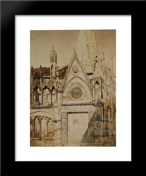 Part Of Santa Maria Della Spina Pisa 20x24 Black Modern Wood Framed Art Print Poster by Ruskin, John