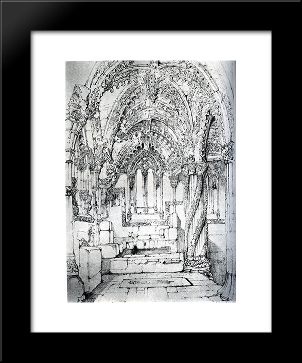 Roslin Chapel 20x24 Black Modern Wood Framed Art Print Poster by Ruskin, John