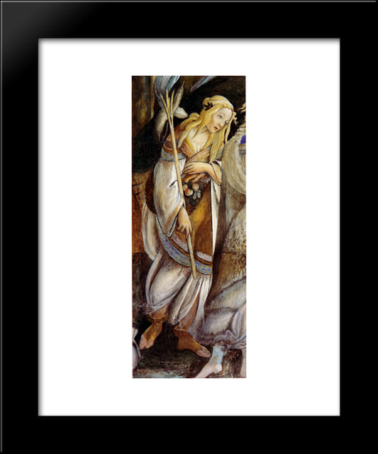 Zipporah, After Botticelli 20x24 Black Modern Wood Framed Art Print Poster by Ruskin, John