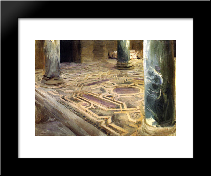 A Mosque, Cairo 20x24 Black Modern Wood Framed Art Print Poster by Sargent, John Singer