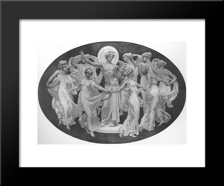 Apollo And The Muses 20x24 Black Modern Wood Framed Art Print Poster by Sargent, John Singer