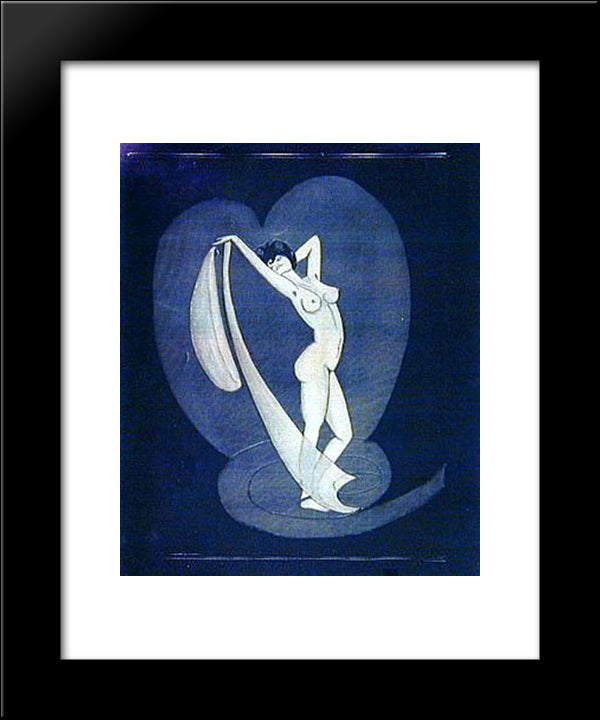 Salome 20x24 Black Modern Wood Framed Art Print Poster by Vassos, John