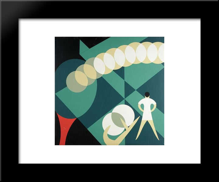 Untitled 20x24 Black Modern Wood Framed Art Print Poster by Vassos, John