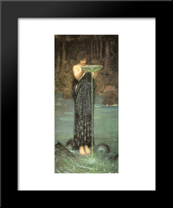 Circe Invidiosa 20x24 Black Modern Wood Framed Art Print Poster by Waterhouse, John William