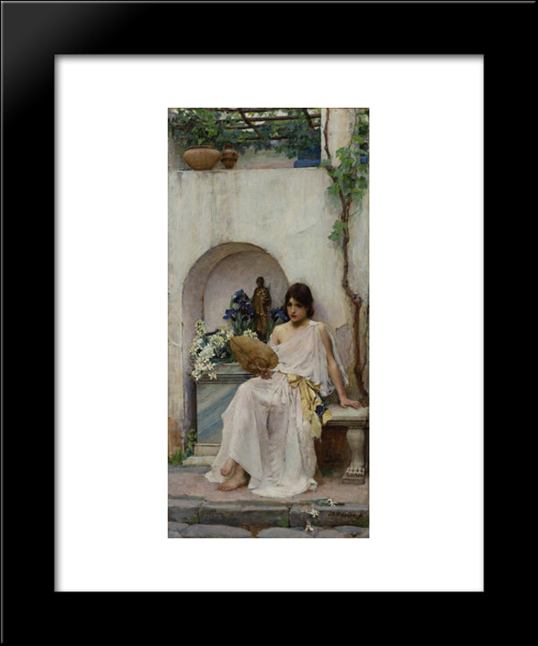 Flora 20x24 Black Modern Wood Framed Art Print Poster by Waterhouse, John William