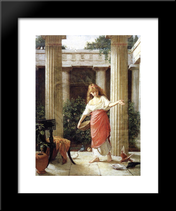 In The Peristyle 20x24 Black Modern Wood Framed Art Print Poster by Waterhouse, John William