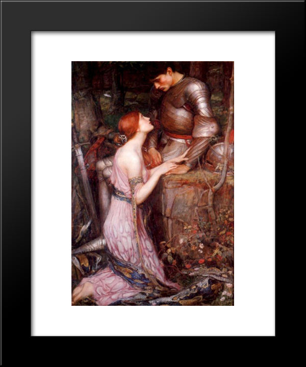 Lamia And The Soldier 20x24 Black Modern Wood Framed Art Print Poster by Waterhouse, John William