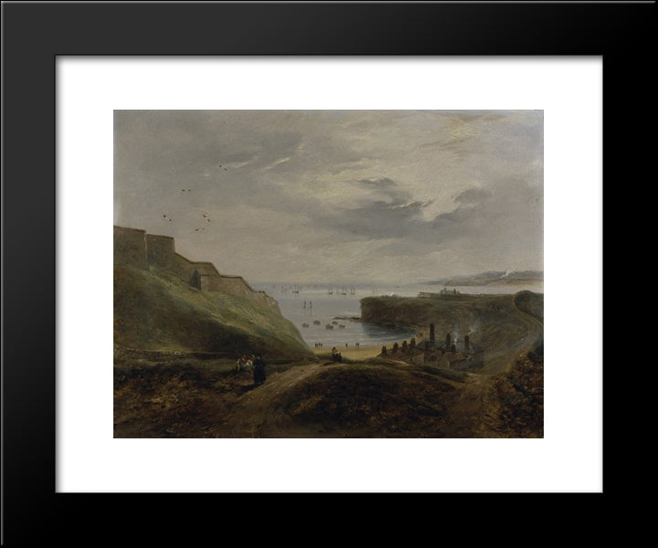 Prior'S Haven, Tynemouth - Sunrise 20x24 Black Modern Wood Framed Art Print Poster by Carmichael, John Wilson