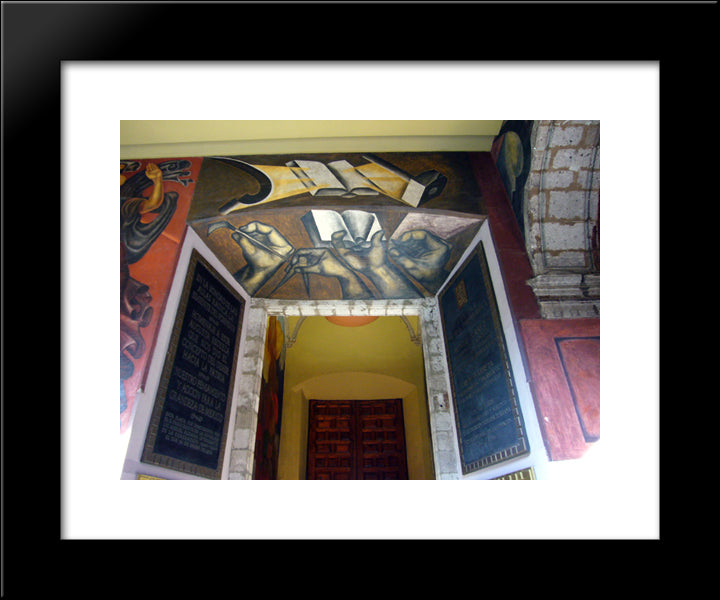 Entrance Of Colegio De San Ildefonso 20x24 Black Modern Wood Framed Art Print Poster by Orozco, Jose Clemente