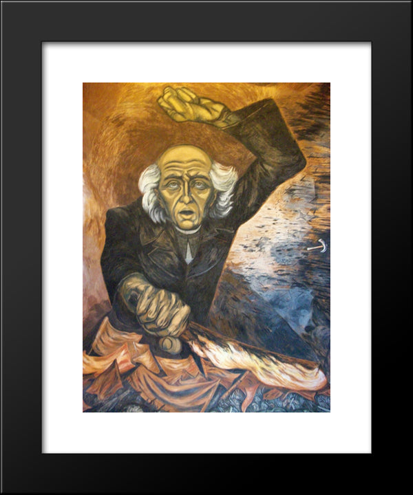 Father Hidalgo 20x24 Black Modern Wood Framed Art Print Poster by Orozco, Jose Clemente