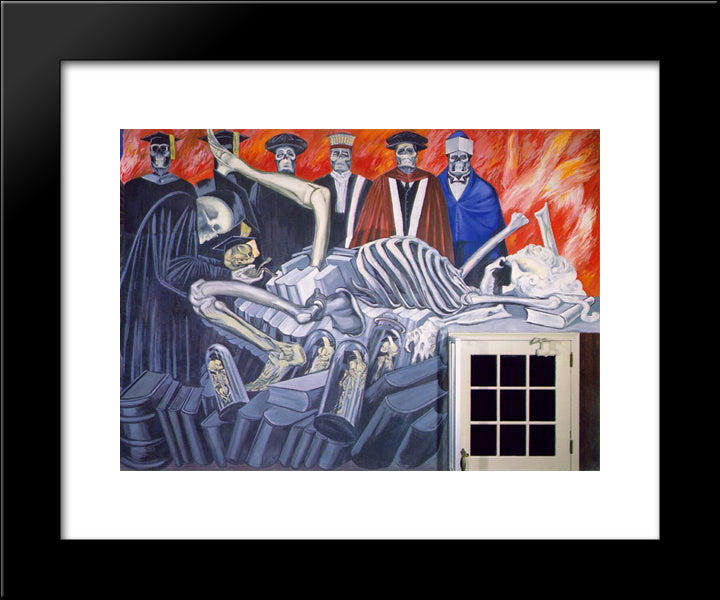 Gods Of The Modern World - The Epic Of American Civilization 20x24 Black Modern Wood Framed Art Print Poster by Orozco, Jose Clemente