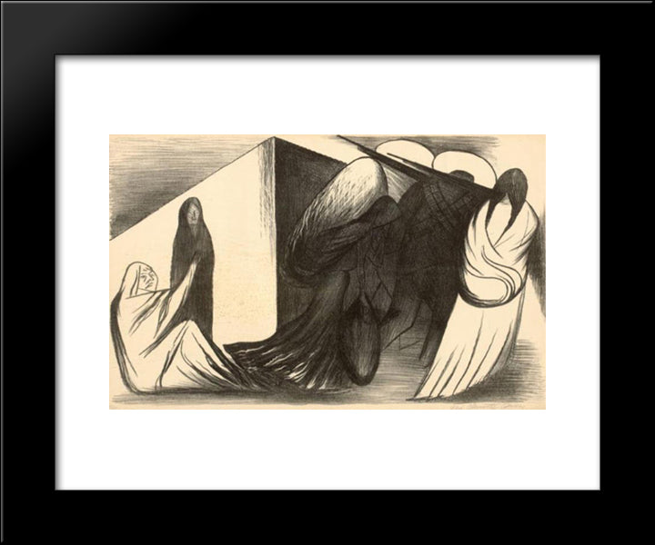 Mexican Soldiers 20x24 Black Modern Wood Framed Art Print Poster by Orozco, Jose Clemente
