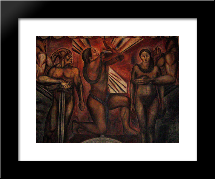 Omnisciencia 20x24 Black Modern Wood Framed Art Print Poster by Orozco, Jose Clemente