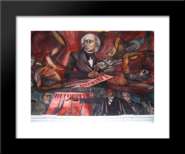The Great Mexican Revolutionary Law And The Freedom Of Slaves 20x24 Black Modern Wood Framed Art Print Poster by Orozco, Jose Clemente