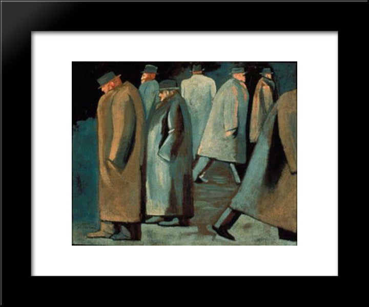 Winter 20x24 Black Modern Wood Framed Art Print Poster by Orozco, Jose Clemente