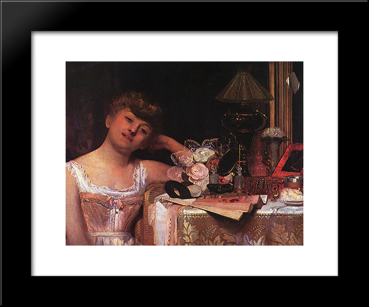 After The Party 20x24 Black Modern Wood Framed Art Print Poster by Almeida Junior, Jose Ferraz de