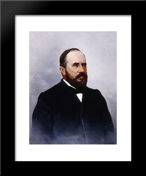 Francisco De Assis Peixoto Gomide 20x24 Black Modern Wood Framed Art Print Poster by Almeida Junior, Jose Ferraz de
