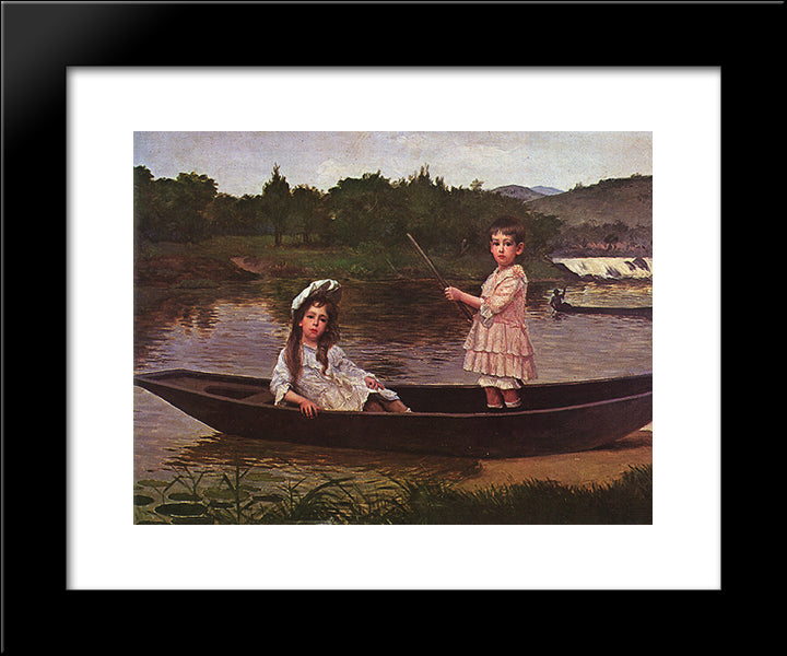 Munhos Brothers 20x24 Black Modern Wood Framed Art Print Poster by Almeida Junior, Jose Ferraz de