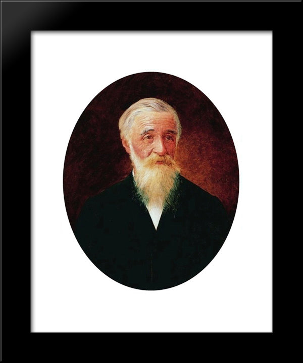 Portrait Of Euzebio Stevaux 20x24 Black Modern Wood Framed Art Print Poster by Almeida Junior, Jose Ferraz de