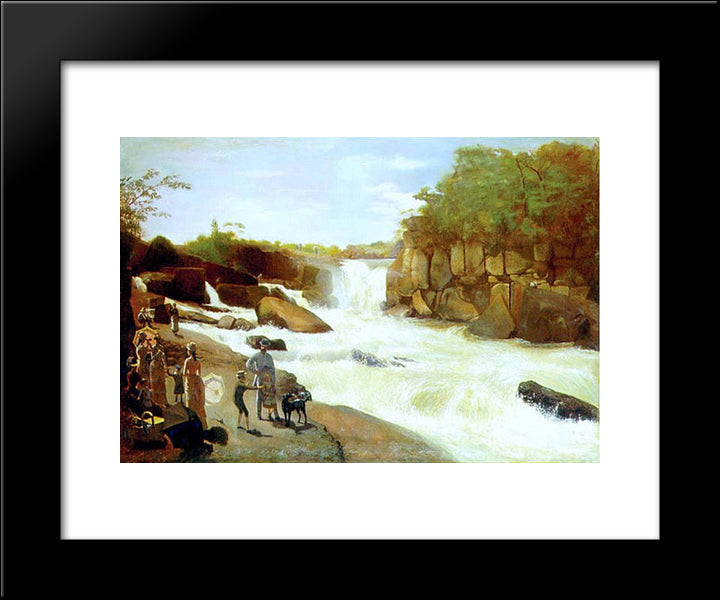 Salto De Itu 20x24 Black Modern Wood Framed Art Print Poster by Almeida Junior, Jose Ferraz de