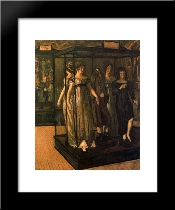 The Cabinets 20x24 Black Modern Wood Framed Art Print Poster by Solana, Jose Gutierrez