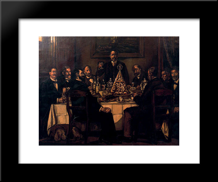 The Return Of The Indian 20x24 Black Modern Wood Framed Art Print Poster by Solana, Jose Gutierrez