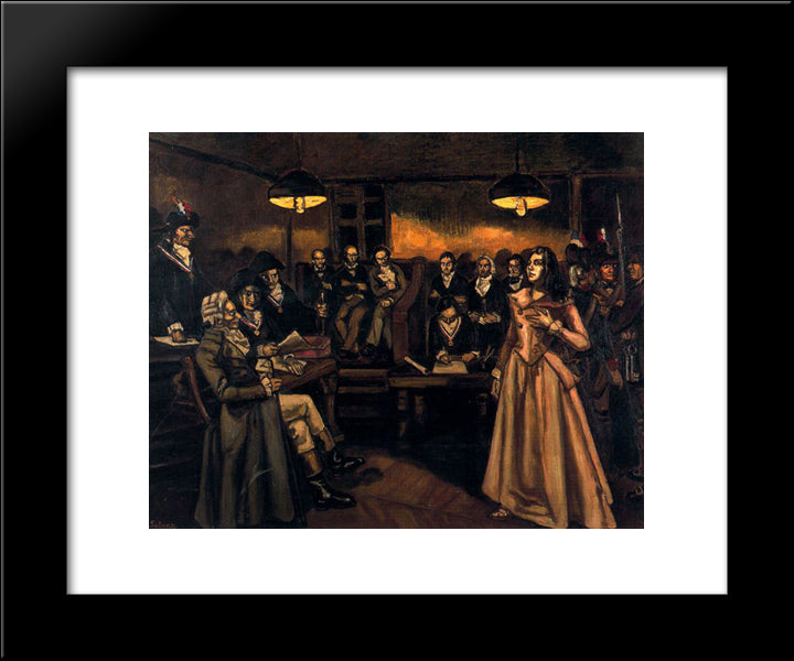 The Trial Of Madame Roland 20x24 Black Modern Wood Framed Art Print Poster by Solana, Jose Gutierrez