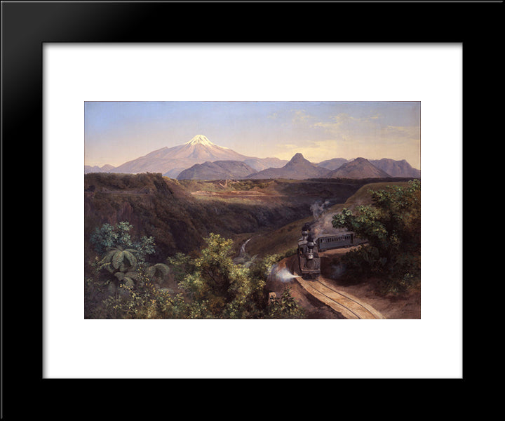 Barranca De Metlac 20x24 Black Modern Wood Framed Art Print Poster by Velasco Gomez, Jose Maria