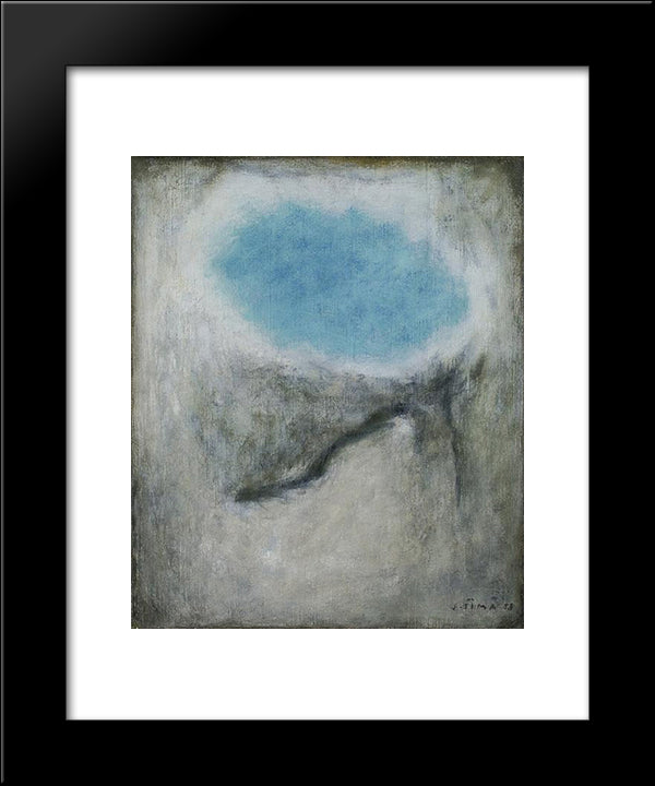 Corps D'Azur En Forme De Ciel 20x24 Black Modern Wood Framed Art Print Poster by Sima, Josef