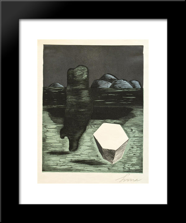 Crystal 20x24 Black Modern Wood Framed Art Print Poster by Sima, Josef