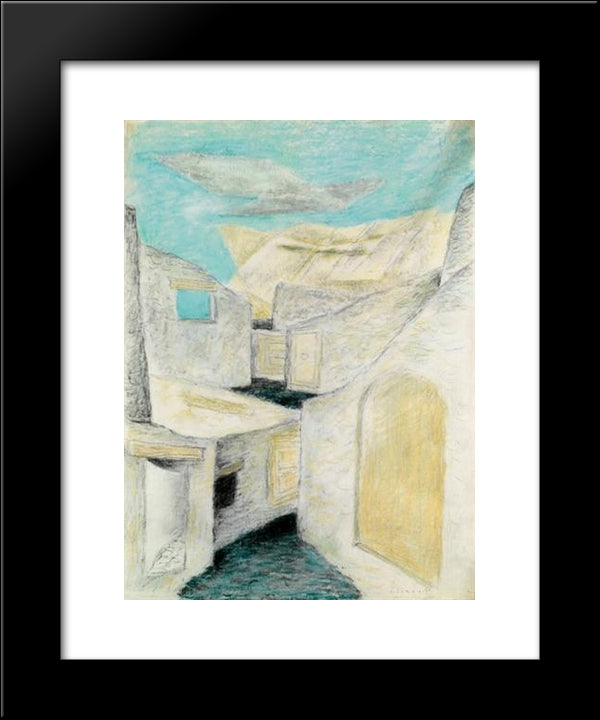 Labyrinthe 20x24 Black Modern Wood Framed Art Print Poster by Sima, Josef
