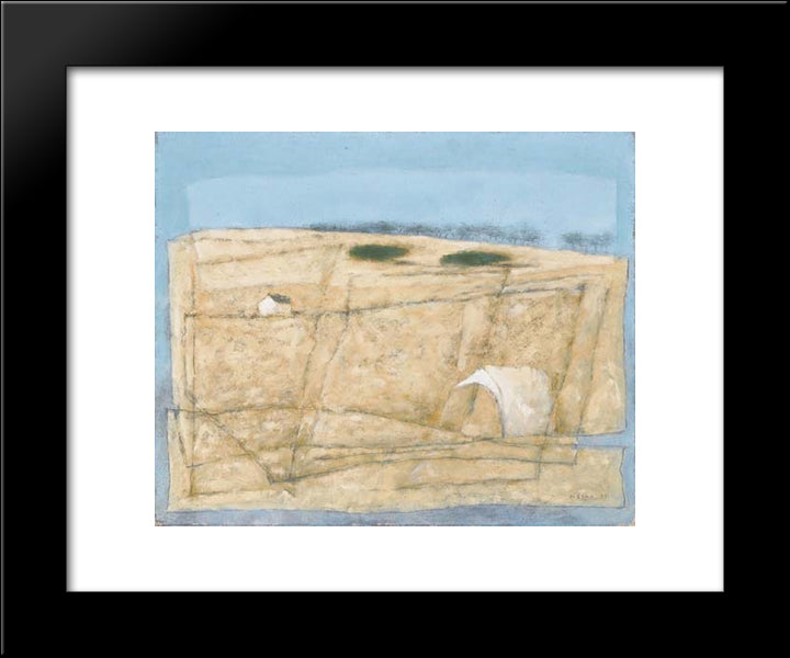 Paysage De Brie 20x24 Black Modern Wood Framed Art Print Poster by Sima, Josef