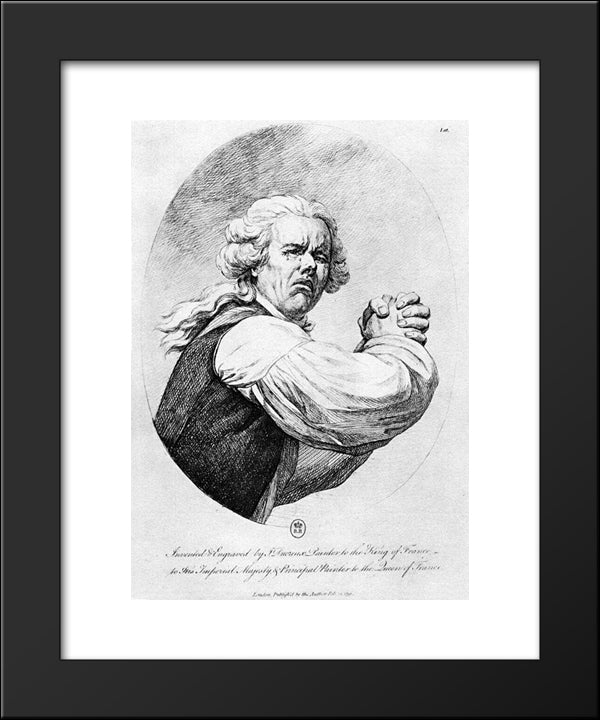 Portrait 20x24 Black Modern Wood Framed Art Print Poster by Ducreux, Joseph