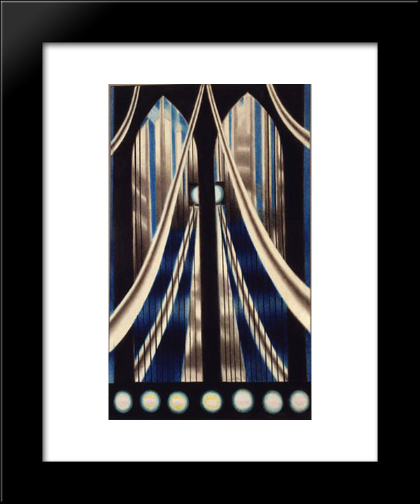 Bridge 20x24 Black Modern Wood Framed Art Print Poster by Stella, Joseph