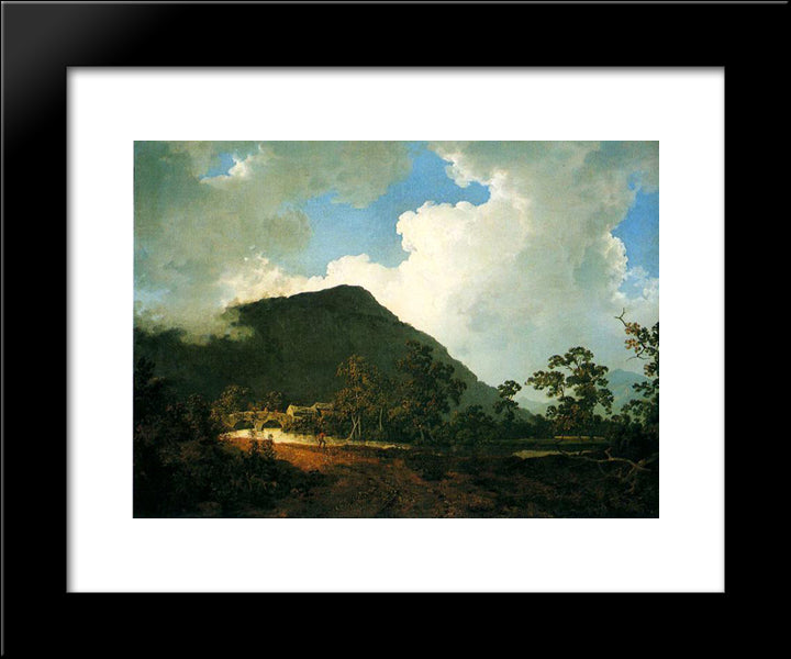 Landscape Near Bedgellert 20x24 Black Modern Wood Framed Art Print Poster by Wright, Joseph