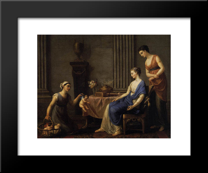 The Seller Of Cupids 20x24 Black Modern Wood Framed Art Print Poster by Vien, Joseph Marie